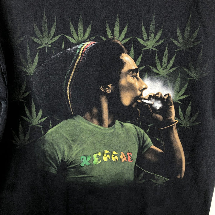 2000'S Zion Bob Marley Band T-Shirt, Men's Medium cotton black type Vintage Second Hand