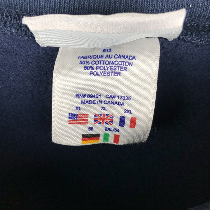 2000'S Reebok logo sweatshirt, men's size XL cotton navy blue type Vintage Second Hand