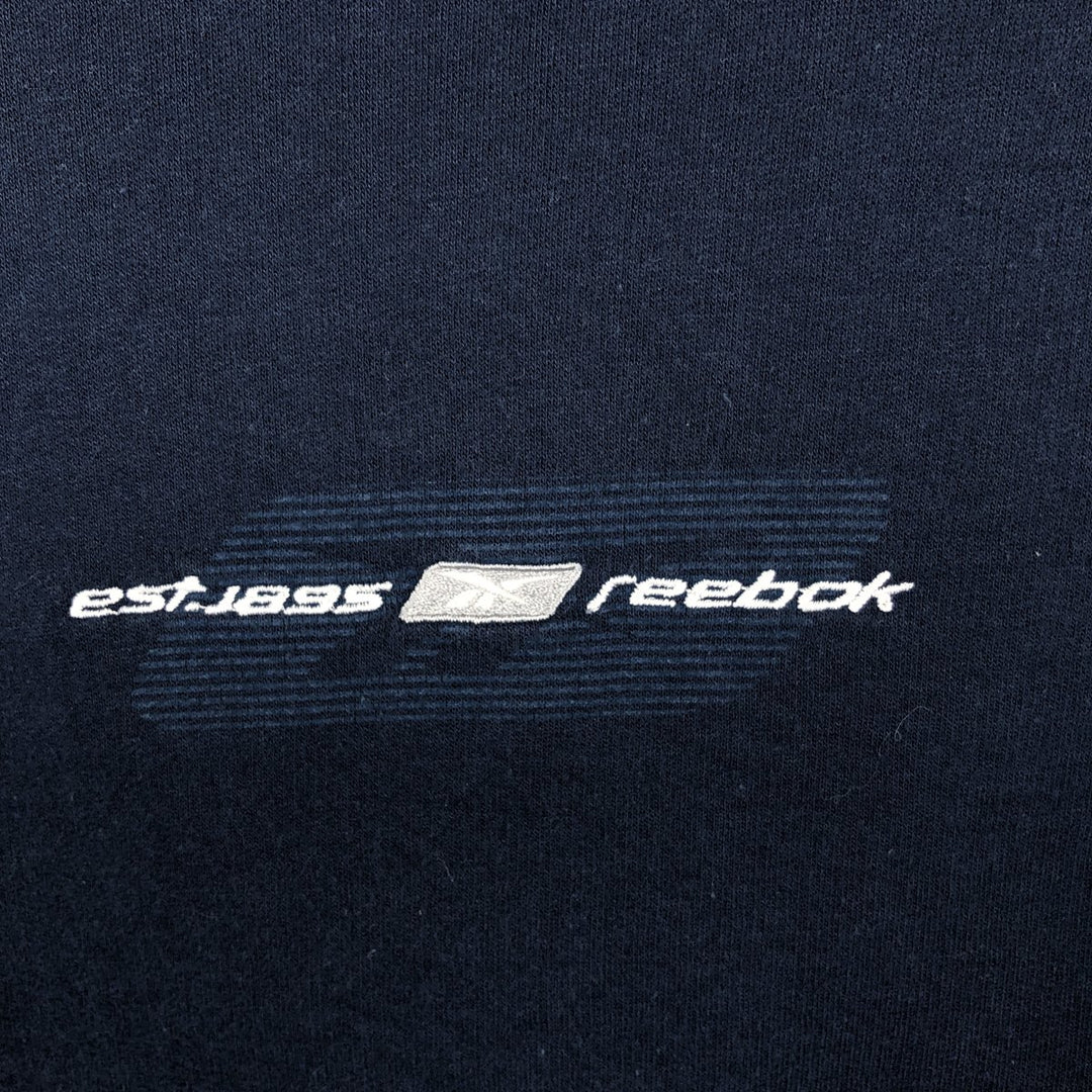 2000'S Reebok logo sweatshirt, men's size XL cotton navy blue type Vintage Second Hand