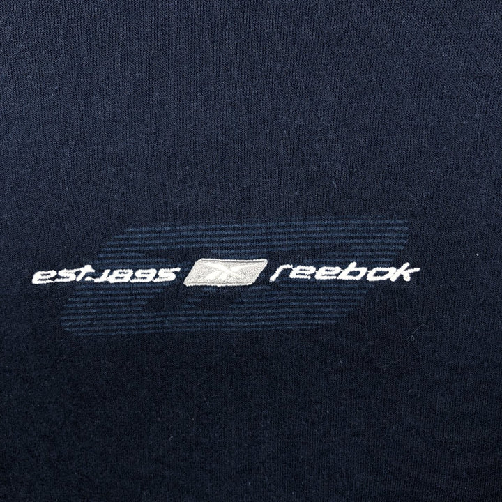 2000'S Reebok logo sweatshirt, men's size XL cotton navy blue type Vintage Second Hand