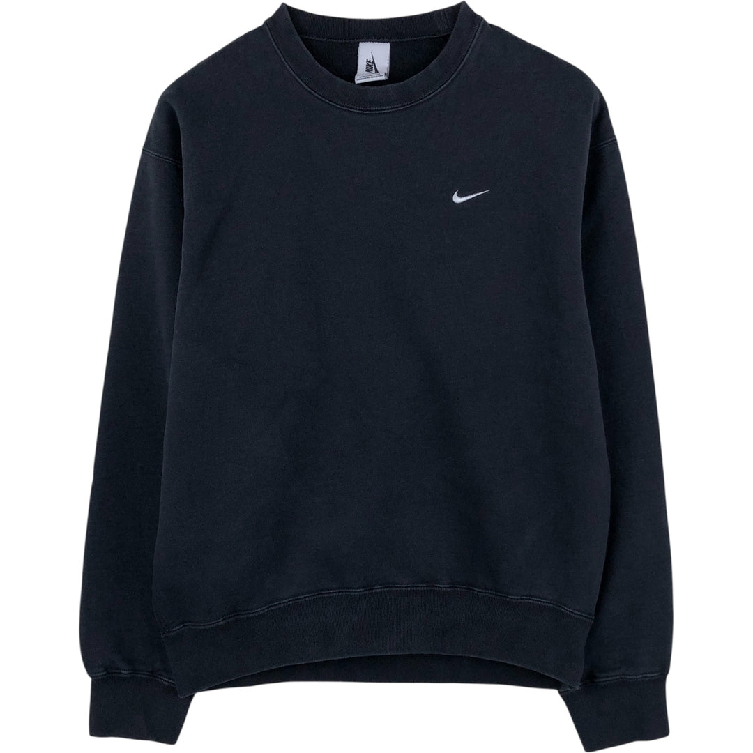 Nike One Point Logo Sweatshirt Trainer Men's XS cotton black type Vintage Second Hand