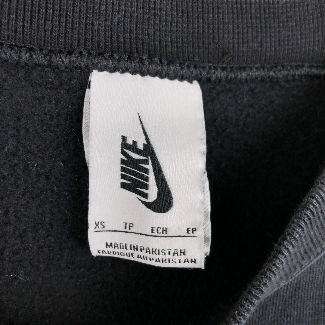 Nike One Point Logo Sweatshirt Trainer Men's XS cotton black type Vintage Second Hand