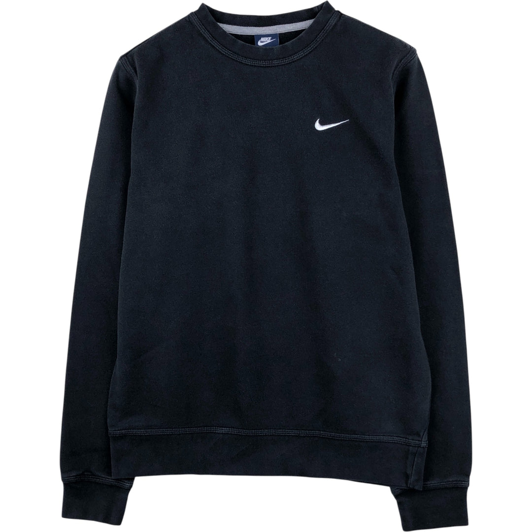 Nike One Point Logo Sweatshirt, Trainer, Men's M Size cotton black type Vintage Second Hand