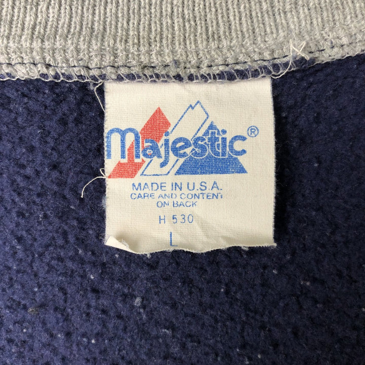 90'S Majestic MLB New York Yankees Varsity Jacket, Made in USA, Men's Size L cotton navy blue type Vintage Second Hand