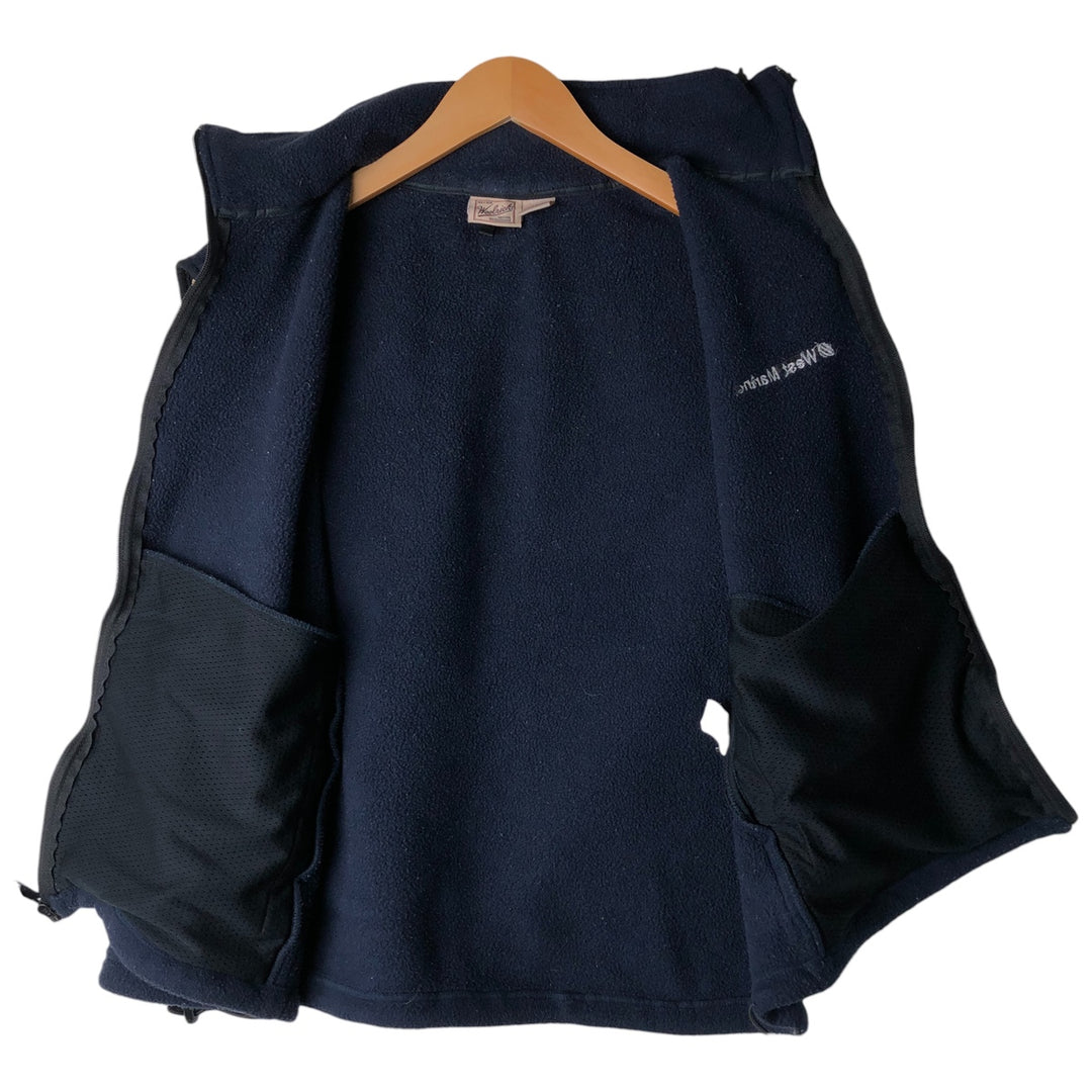 2000'S WOOLRICH Advertising Fleece Vest, Men's XL polyester navy blue type Vintage Second Hand