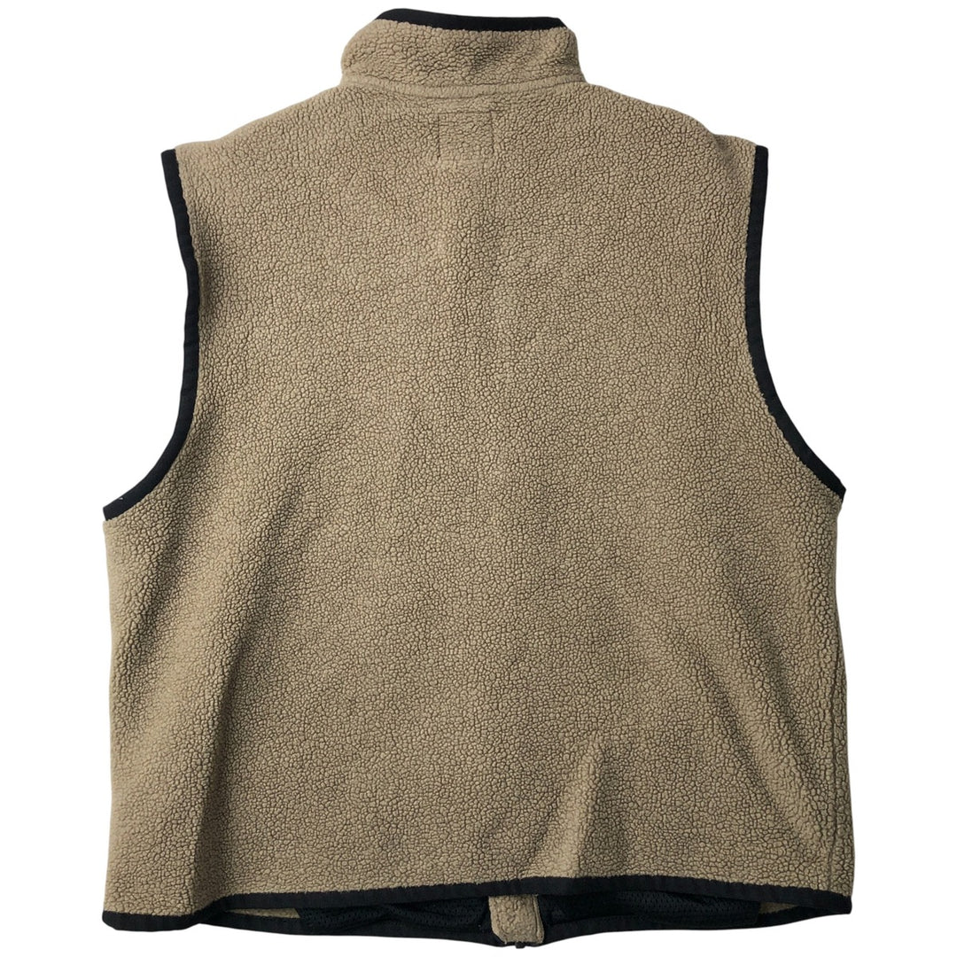 90'S GAP Vintage Boa Vest, Men's XL polyester Beige type Vintage Second Hand