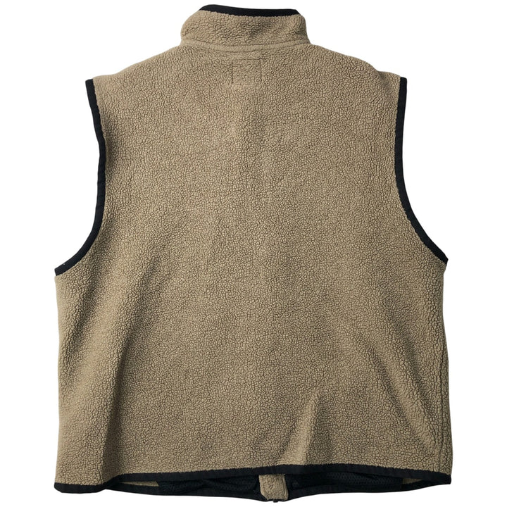 90'S GAP Vintage Boa Vest, Men's XL polyester Beige type Vintage Second Hand