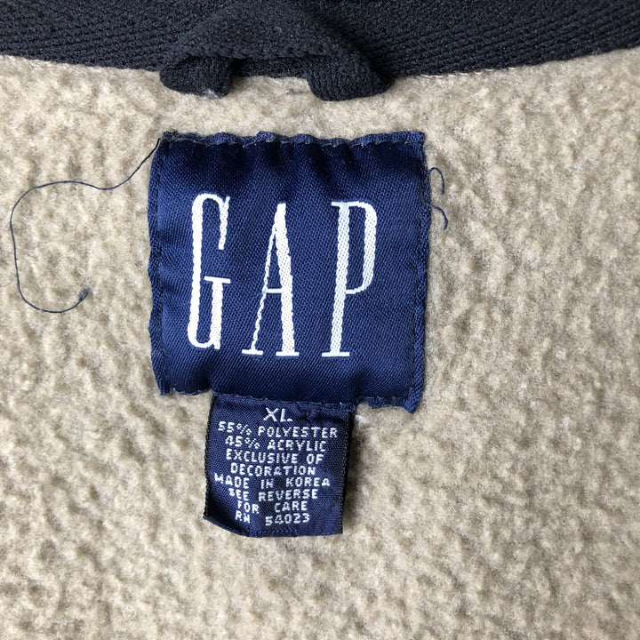 90'S GAP Vintage Boa Vest, Men's XL polyester Beige type Vintage Second Hand