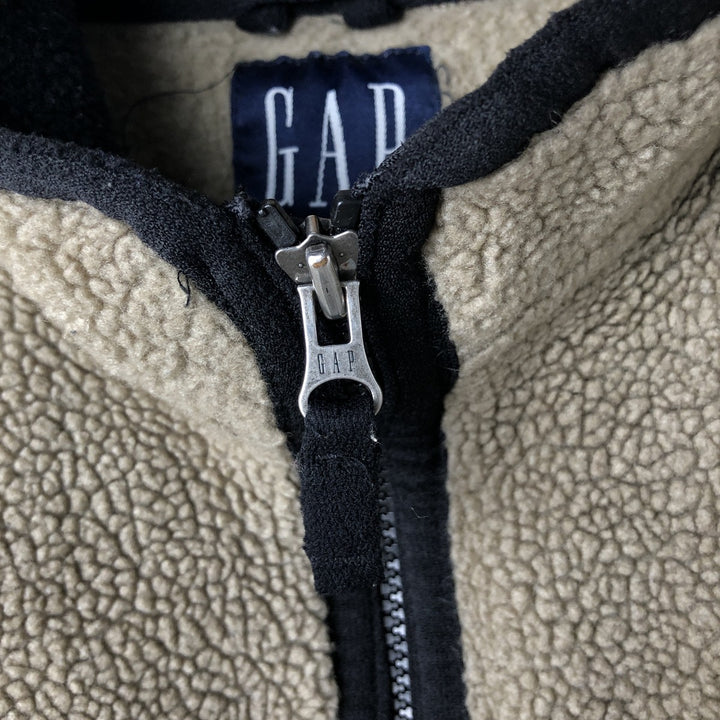 90'S GAP Vintage Boa Vest, Men's XL polyester Beige type Vintage Second Hand