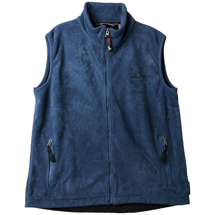90'S Vintage EMS Fleece Vest, Men's Size Medium polyester Blue type light blue Vintage Second Hand