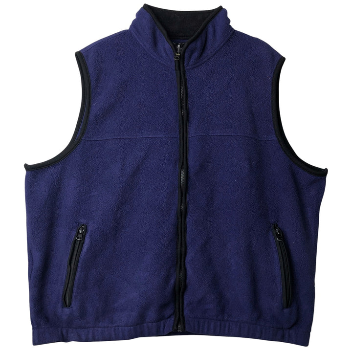 Vintage 90'S Eddie Bauer EBTEK fleece vest, men's size XXL polyester navy blue type Vintage Second Hand