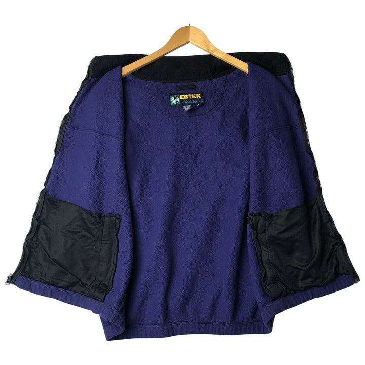Vintage 90'S Eddie Bauer EBTEK fleece vest, men's size XXL polyester navy blue type Vintage Second Hand