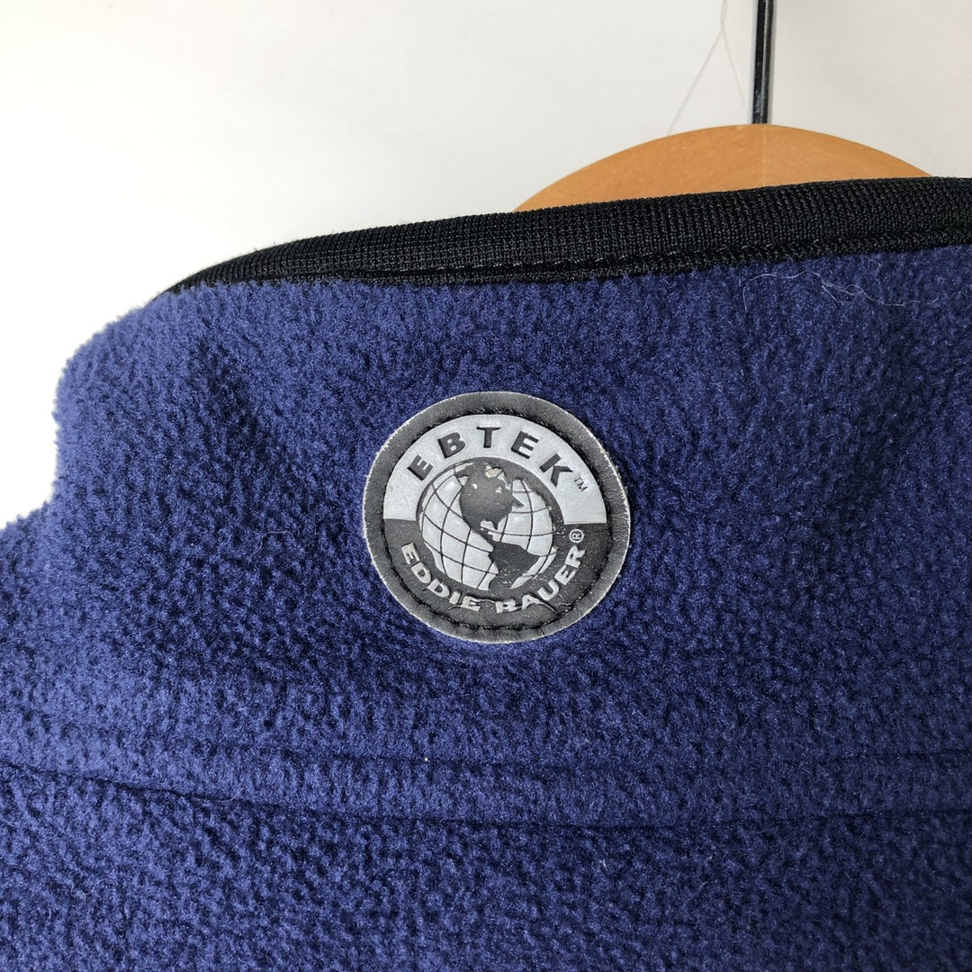 Vintage 90'S Eddie Bauer EBTEK fleece vest, men's size XXL polyester navy blue type Vintage Second Hand