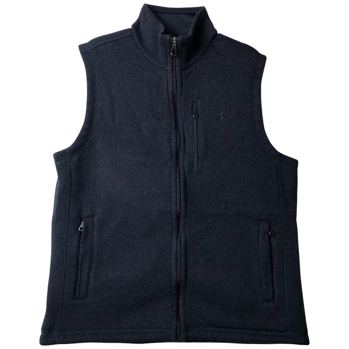 Ralph Lauren POLO RALPH LAUREN PERFORMANCE fleece vest, men's size L polyester navy blue type Vintage Second Hand