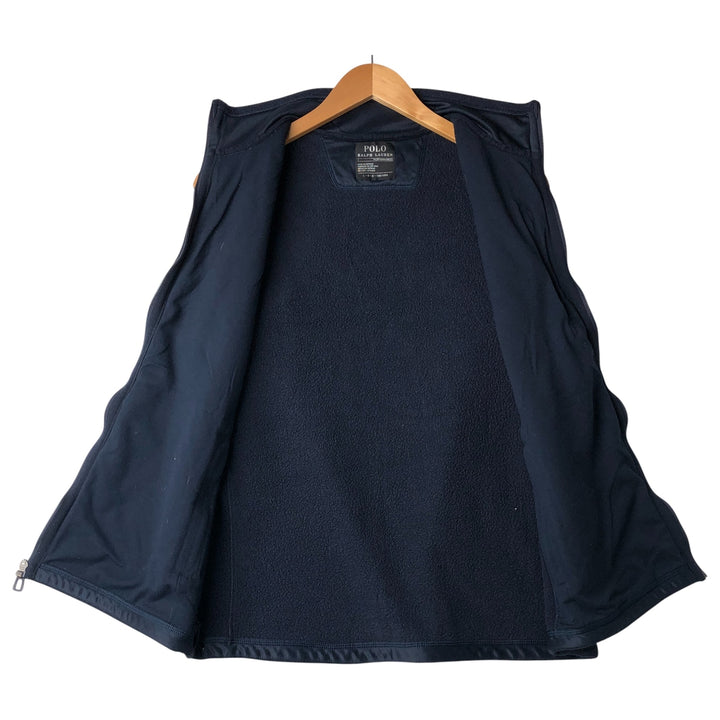 Ralph Lauren POLO RALPH LAUREN PERFORMANCE fleece vest, men's size L polyester navy blue type Vintage Second Hand