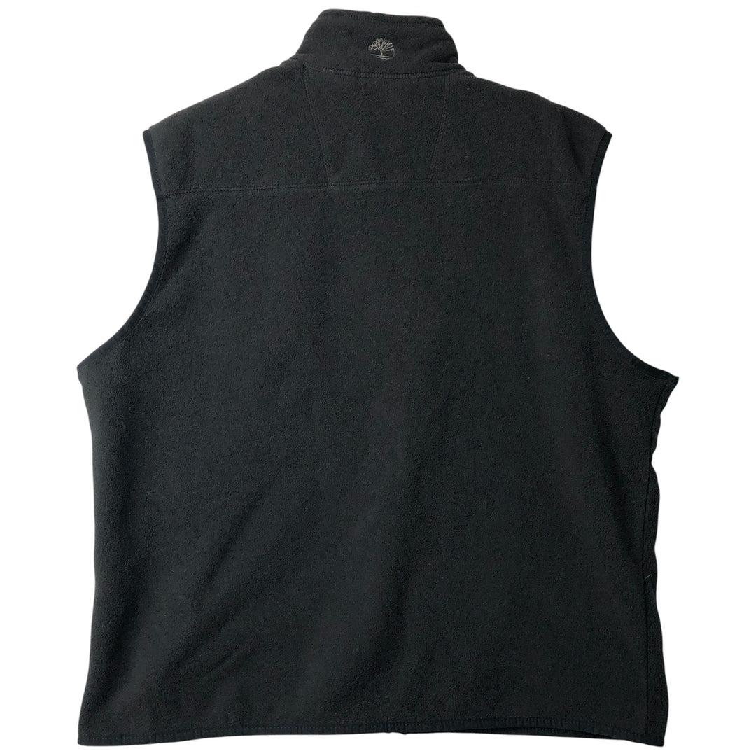 Timberland Fleece Vest, Men's Size Medium polyester black type Vintage Second Hand