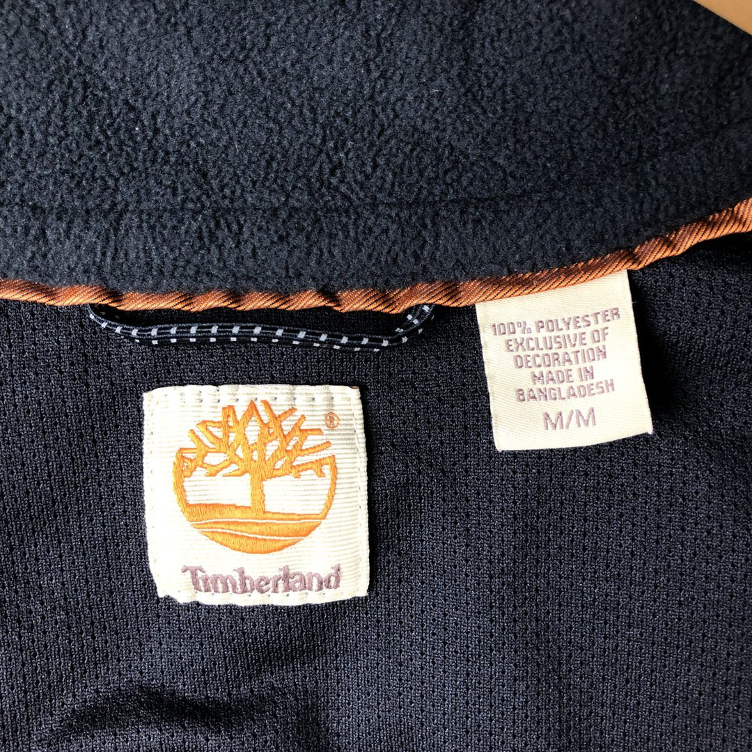 Timberland Fleece Vest, Men's Size Medium polyester black type Vintage Second Hand