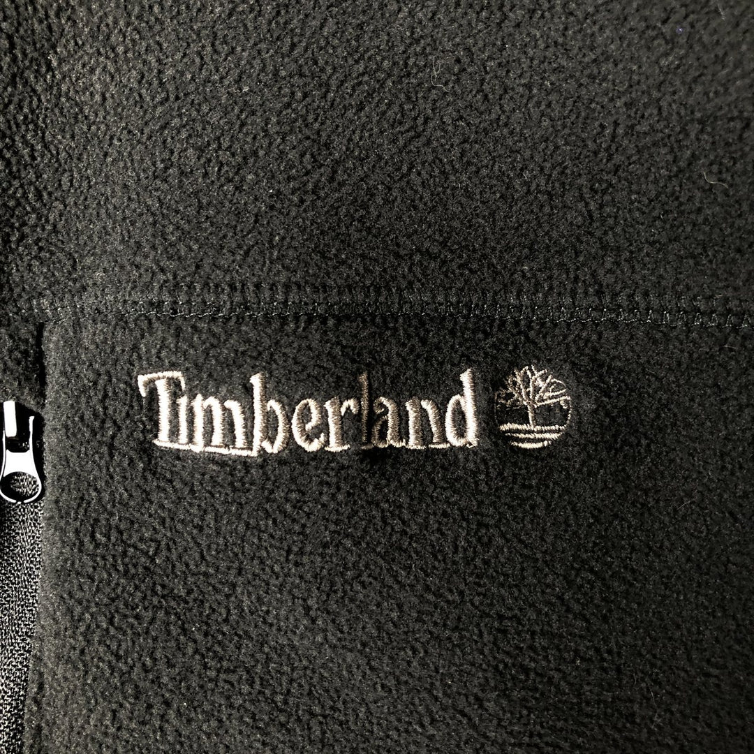 Timberland Fleece Vest, Men's Size Medium polyester black type Vintage Second Hand