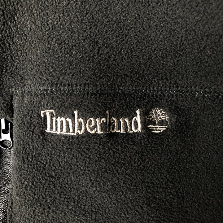 Timberland Fleece Vest, Men's Size Medium polyester black type Vintage Second Hand