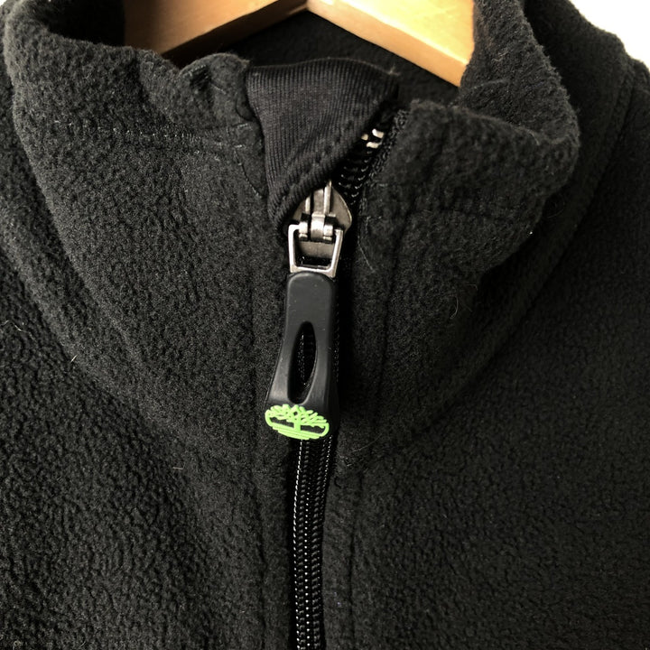 Timberland Fleece Vest, Men's Size Medium polyester black type Vintage Second Hand