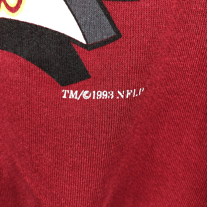 90'S Russell ATHLETIC NFL Washington Redskins Printed Sweatshirt, Made in USA, Men's Size L cotton red type Vintage Second Hand