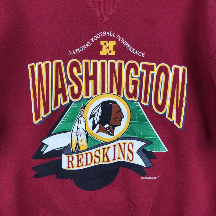 90'S Russell ATHLETIC NFL Washington Redskins Printed Sweatshirt, Made in USA, Men's Size L cotton red type Vintage Second Hand