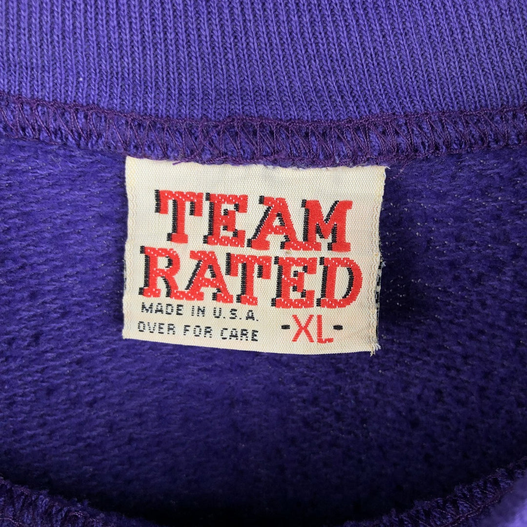 NFL Minnesota Vikings Print Sweatshirt, Made in USA, Men's Size XL unclear purple type Vintage Second Hand
