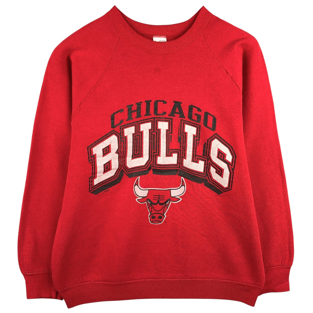 Vintage 90'S Fruit of the Loom NBA Chicago Bulls Print Sweatshirt, Made in USA, Men's Size L cotton red type Vintage Second Hand