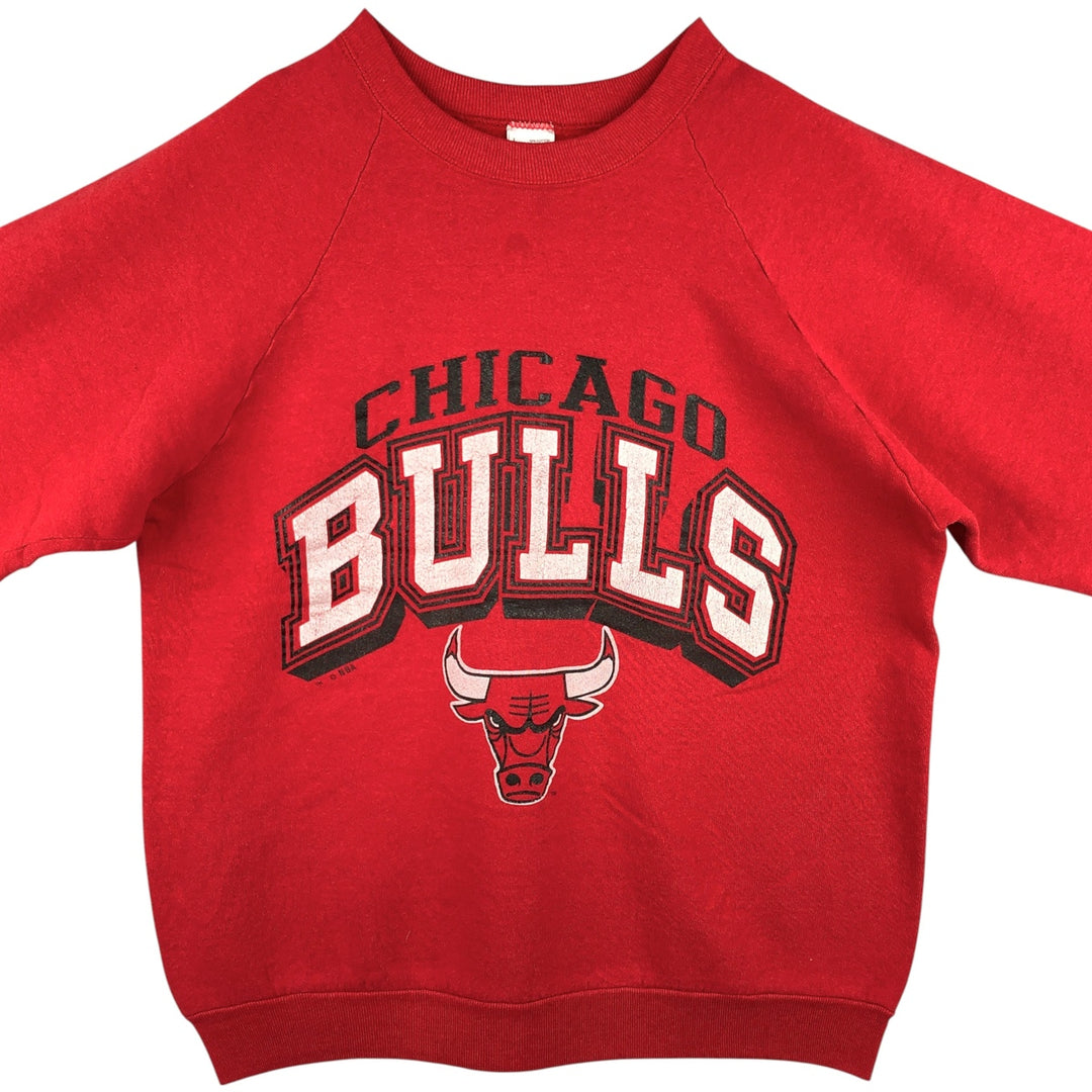 Vintage 90'S Fruit of the Loom NBA Chicago Bulls Print Sweatshirt, Made in USA, Men's Size L cotton red type Vintage Second Hand