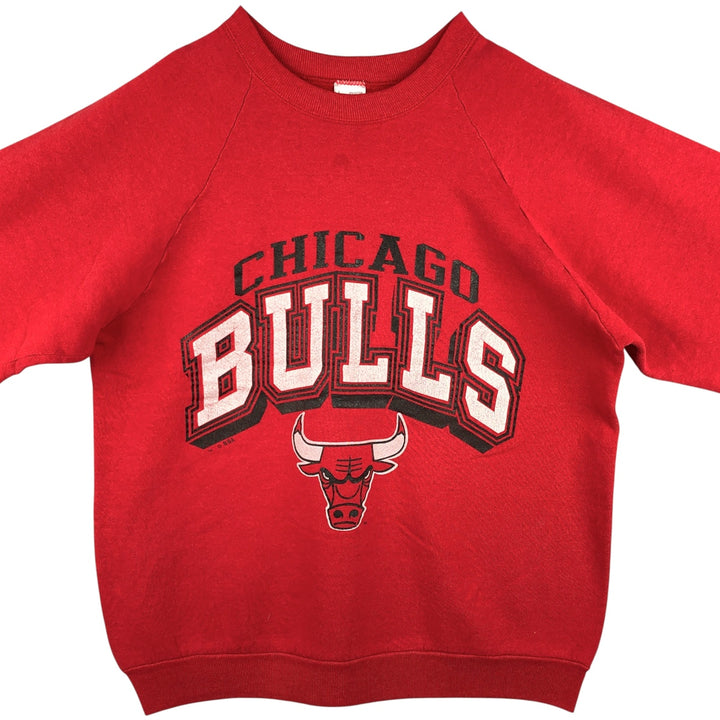 Vintage 90'S Fruit of the Loom NBA Chicago Bulls Print Sweatshirt, Made in USA, Men's Size L cotton red type Vintage Second Hand