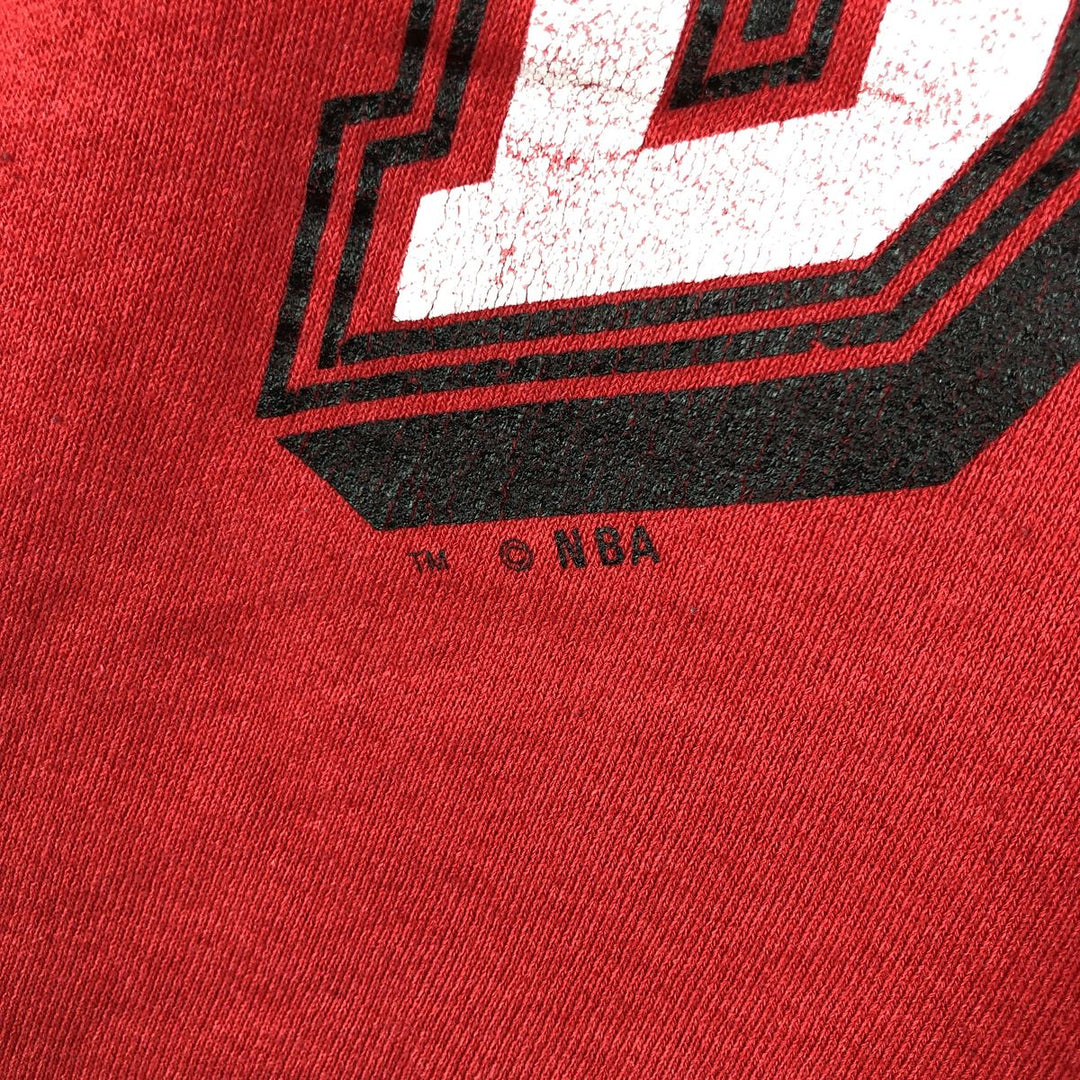 Vintage 90'S Fruit of the Loom NBA Chicago Bulls Print Sweatshirt, Made in USA, Men's Size L cotton red type Vintage Second Hand