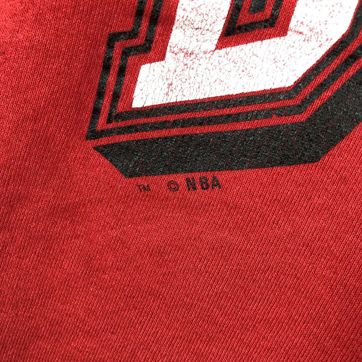 Vintage 90'S Fruit of the Loom NBA Chicago Bulls Print Sweatshirt, Made in USA, Men's Size L cotton red type Vintage Second Hand