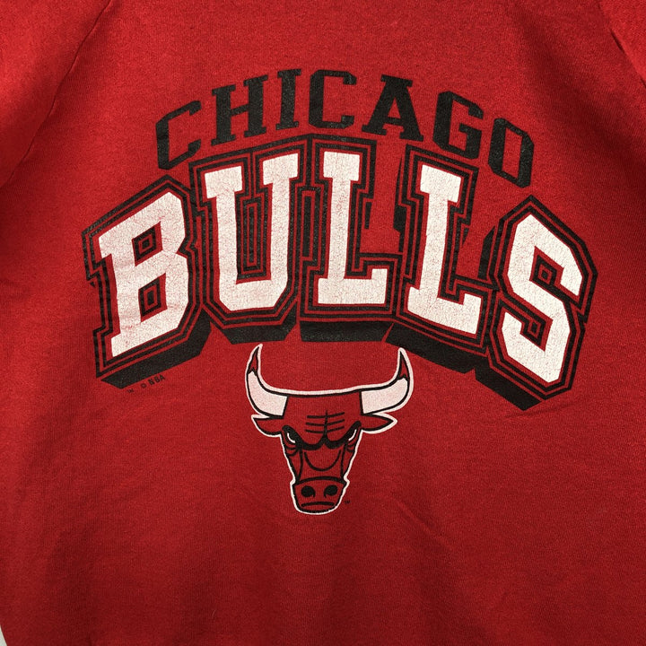 Vintage 90'S Fruit of the Loom NBA Chicago Bulls Print Sweatshirt, Made in USA, Men's Size L cotton red type Vintage Second Hand