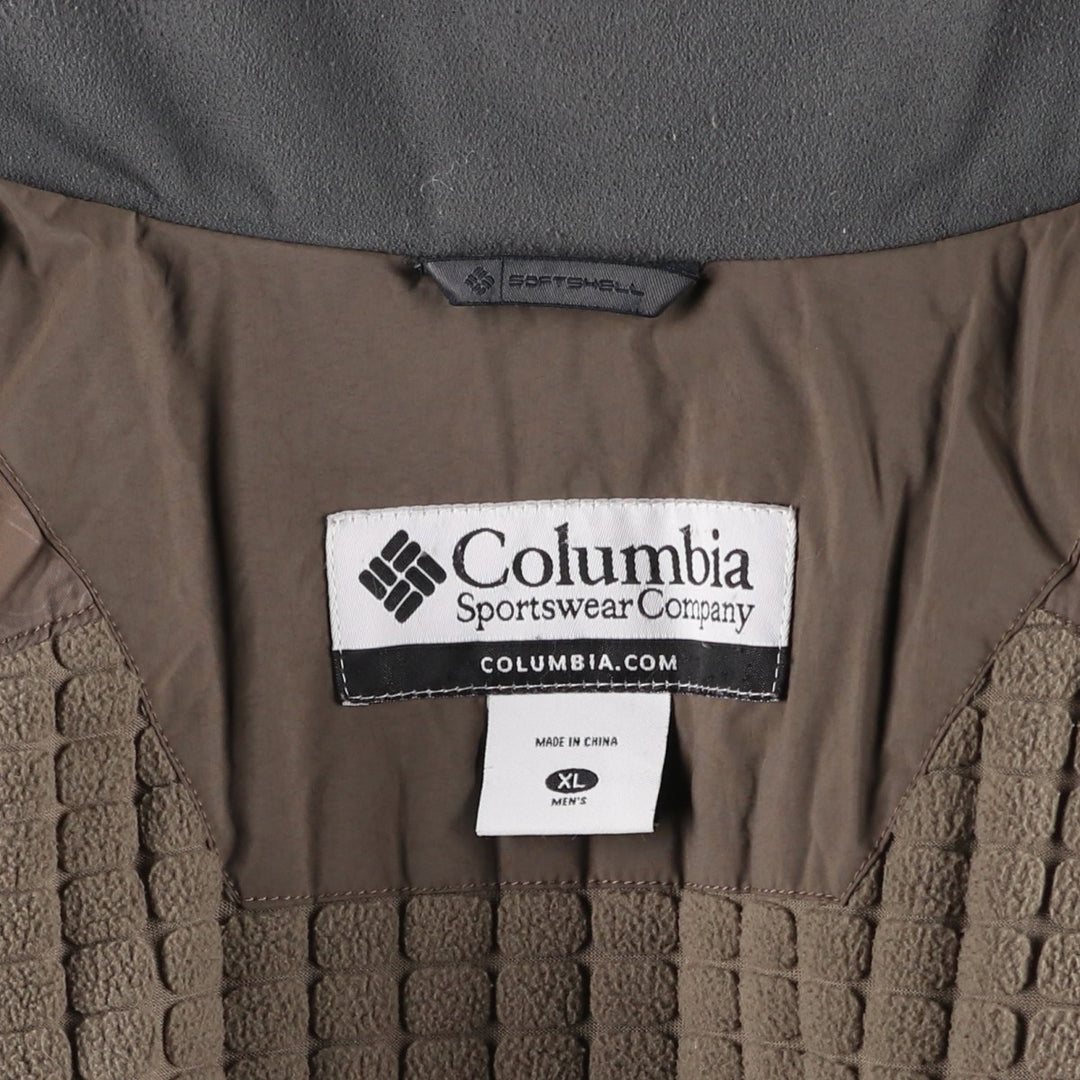 2000'S Columbia Padded Softshell Jacket, Men's XL polyester brown type Vintage Second Hand