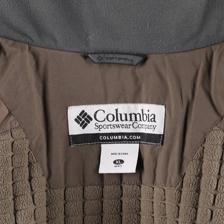 2000'S Columbia Padded Softshell Jacket, Men's XL polyester brown type Vintage Second Hand