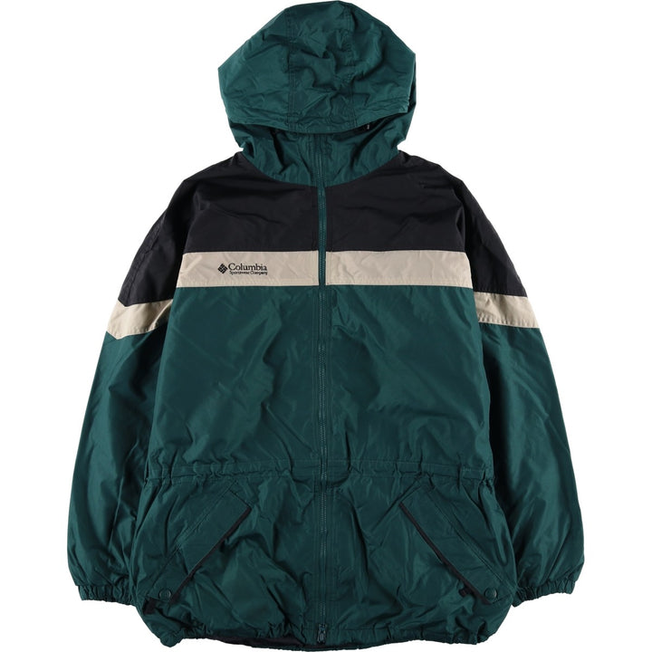 Columbia padded puffer jacket from the 90s-00s, men's size L. Nylon dark green Vintage Second Hand