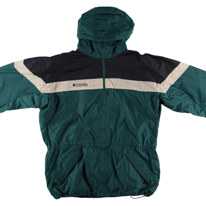 Columbia padded puffer jacket from the 90s-00s, men's size L. Nylon dark green Vintage Second Hand