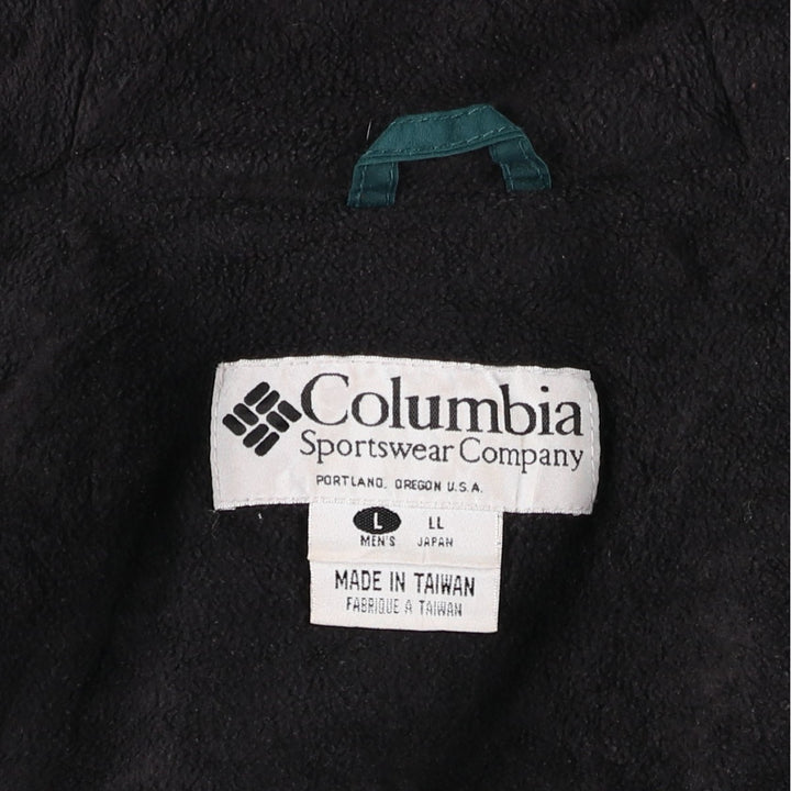 Columbia padded puffer jacket from the 90s-00s, men's size L. Nylon dark green Vintage Second Hand