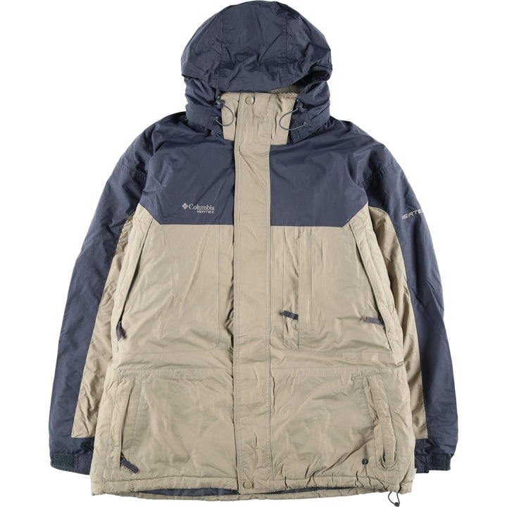 2000'S Columbia VERTEX padded mountain parka, shell jacket, puffer jacket, men's size XL Nylon Beige type Vintage Second Hand