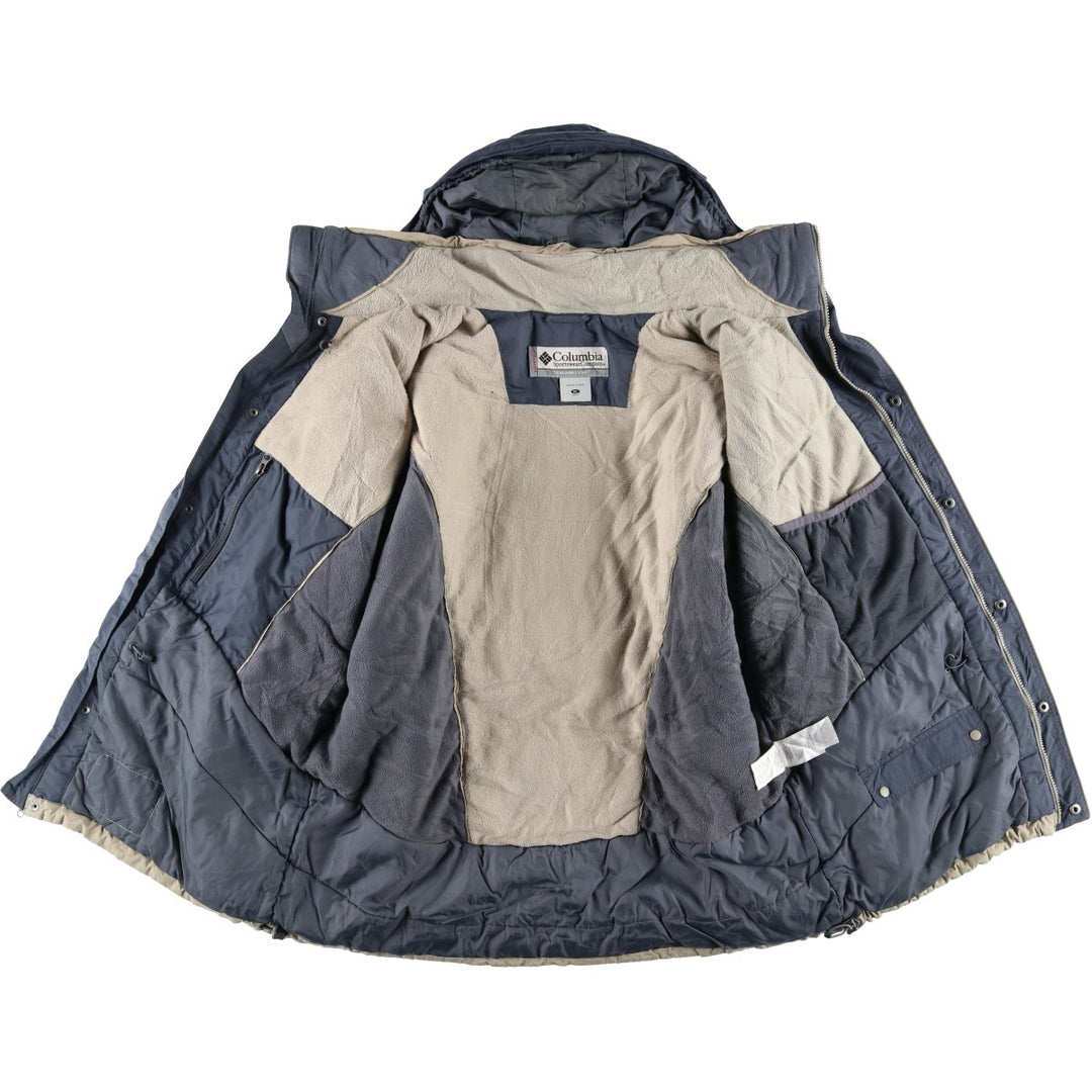 2000'S Columbia VERTEX padded mountain parka, shell jacket, puffer jacket, men's size XL Nylon Beige type Vintage Second Hand