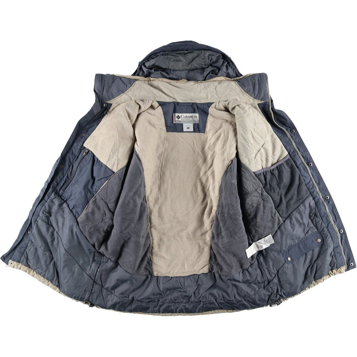 2000'S Columbia VERTEX padded mountain parka, shell jacket, puffer jacket, men's size XL Nylon Beige type Vintage Second Hand