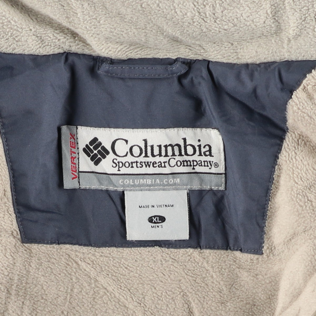 2000'S Columbia VERTEX padded mountain parka, shell jacket, puffer jacket, men's size XL Nylon Beige type Vintage Second Hand