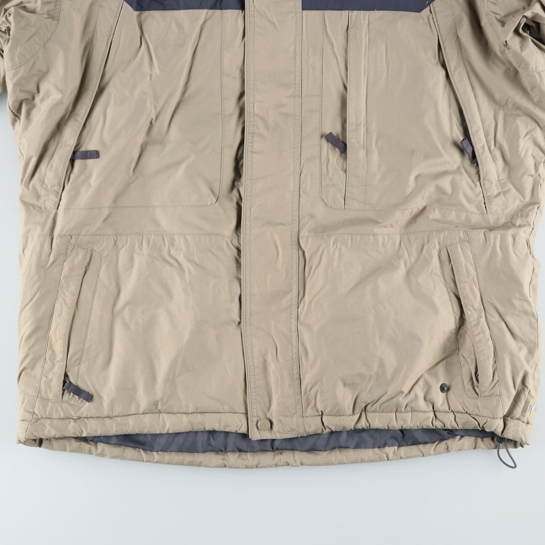 2000'S Columbia VERTEX padded mountain parka, shell jacket, puffer jacket, men's size XL Nylon Beige type Vintage Second Hand