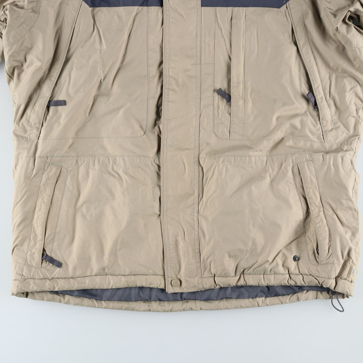 2000'S Columbia VERTEX padded mountain parka, shell jacket, puffer jacket, men's size XL Nylon Beige type Vintage Second Hand