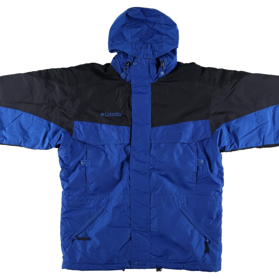 90s-00'S Columbia Padded Mountain Parka Shell Jacket Puffer Jacket Men's Size Medium Nylon blue type Vintage Second Hand
