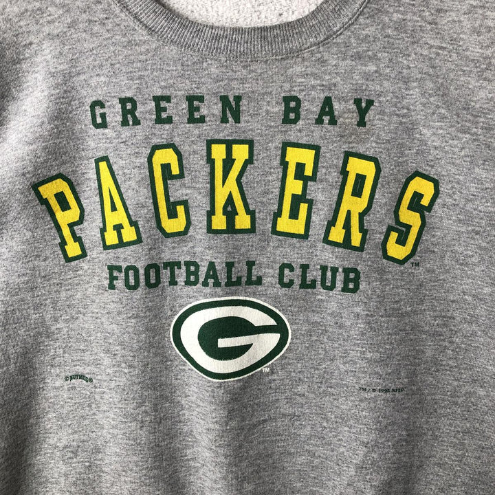 Vintage 90'S Lee SPORT NFL Green Bay Packers Print Sweatshirt, Men's Size L cotton gray type Vintage Second Hand