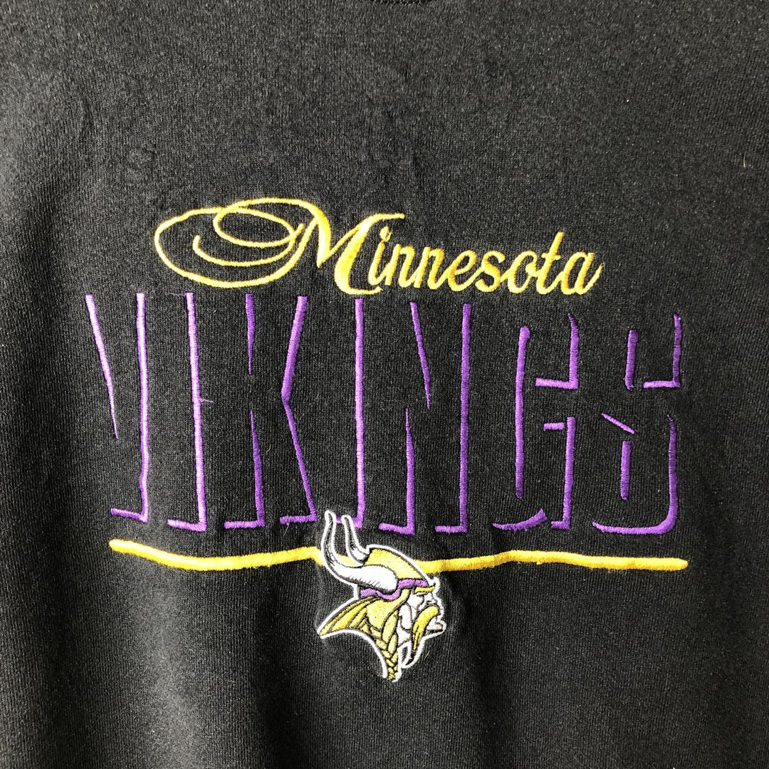 Vintage Logo Athletic NFL Minnesota Vikings sweatshirt, size L, men's. cotton black type Vintage Second Hand