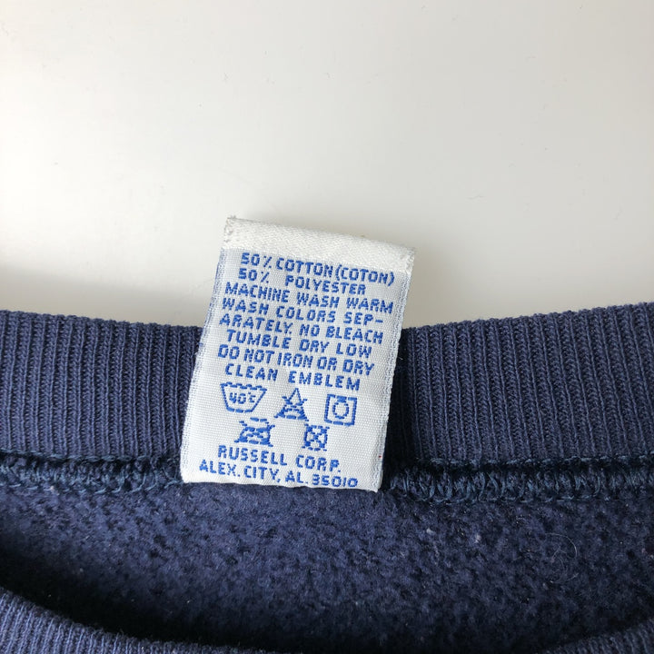 Vintage '90'S Russell NFL Dallas Cowboys Print Sweatshirt, Made in USA, Men's Size XL cotton navy blue type Vintage Second Hand