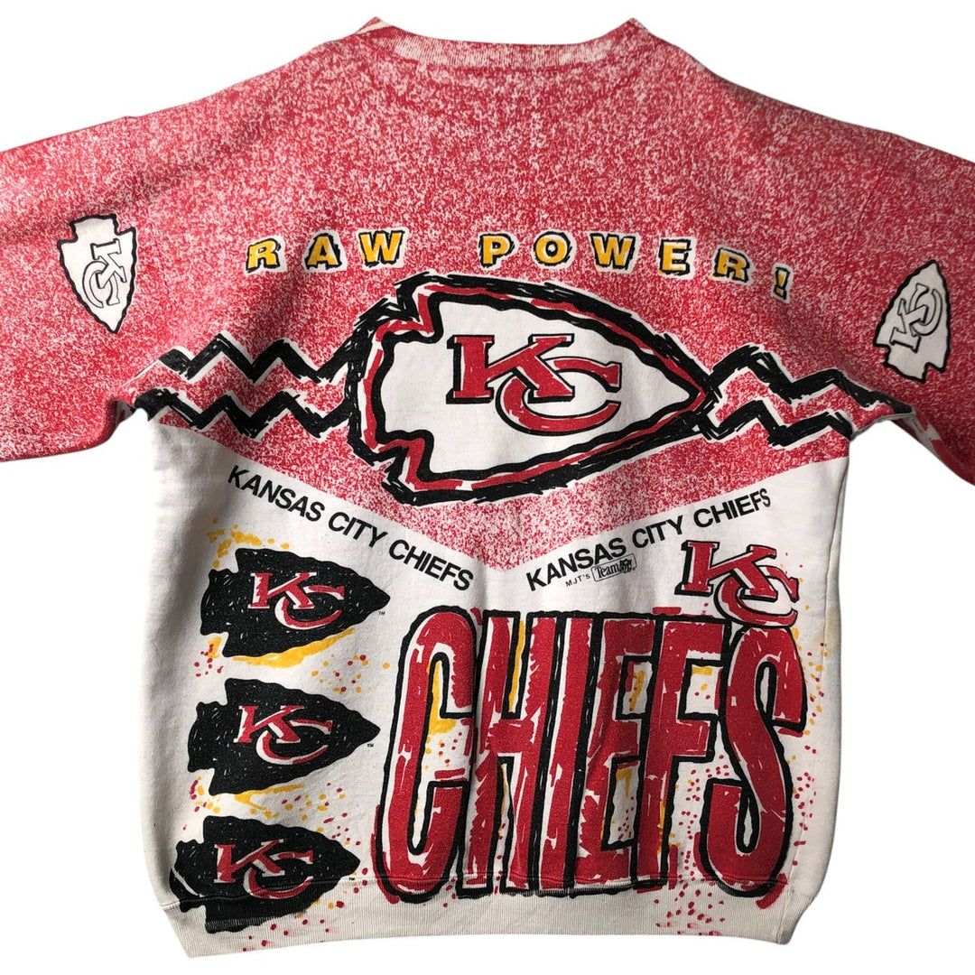 NFL Kansas City Chiefs All-Over Print Sweatshirt, Men's Size XL unclear red type Vintage Second Hand