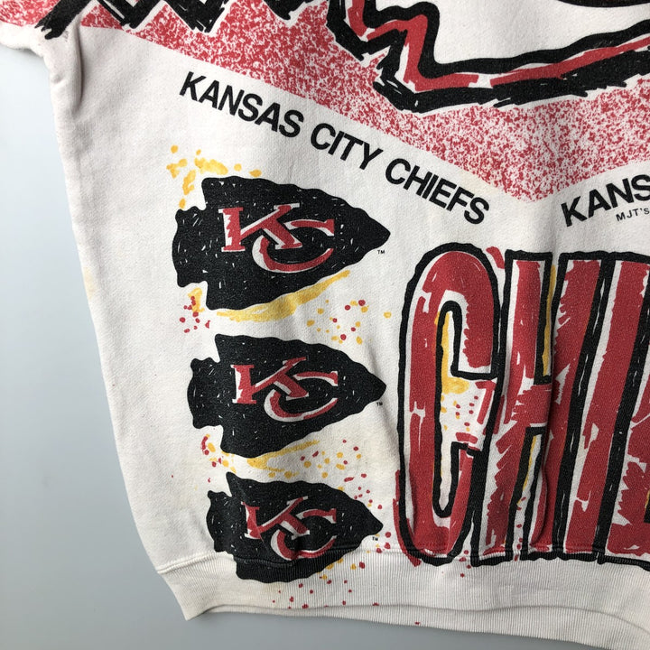 NFL Kansas City Chiefs All-Over Print Sweatshirt, Men's Size XL unclear red type Vintage Second Hand